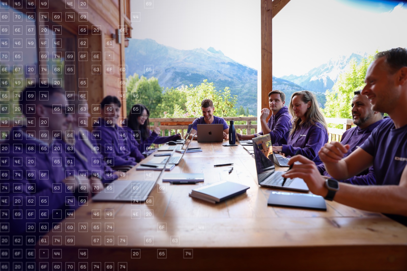 The DEFION team together in the mountains during our annual offsite